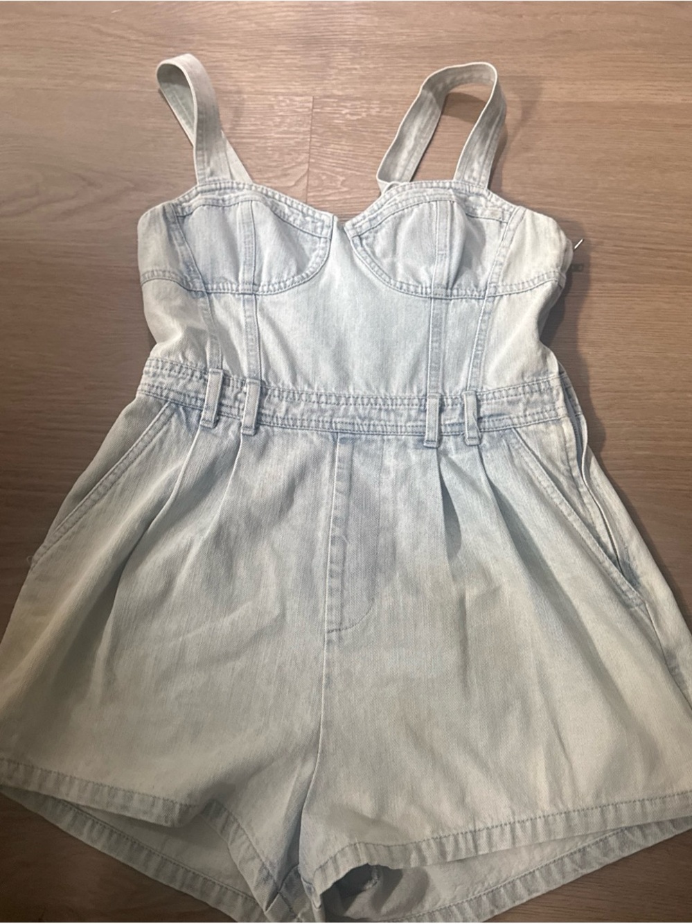Light Wash Denim Romper - Women’s